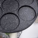 Patelnia granitowa do jajek sadzonych placków pancakes 7 otworów BLACK&WOOD 26 cm VILDE 199007
