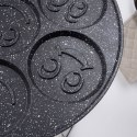 Patelnia granitowa do jajek sadzonych placków pancakes 7 otworów BLACK&WOOD 26 cm VILDE 199008