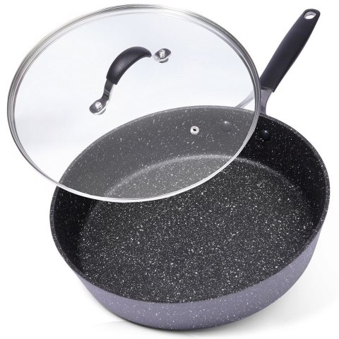 Patelnia granitowa do smażenia z pokrywką nieprzywierająca indukcja STONER 28 cm ORION 112931