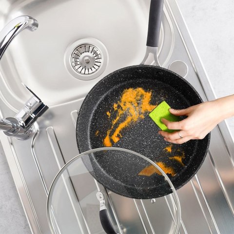 Patelnia granitowa do smażenia z pokrywką nieprzywierająca indukcja STONER 28 cm ORION 112931