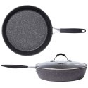 Patelnia granitowa do smażenia z pokrywką nieprzywierająca indukcja STONER 28 cm ORION 112931