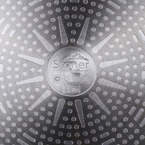 Patelnia granitowa do smażenia z pokrywką nieprzywierająca indukcja STONER 28 cm ORION 112931