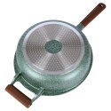 Patelnia granitowa nieprzywierająca indukcja NON-STICK z pokrywką głęboka OMEGA 28 cm 4.5L NAVA 10-255-011