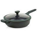Patelnia granitowa nieprzywierająca indukcja NON-STICK ze szklaną pokrywką IMPERIAL 28 cm 4L NAVA 10-302-012