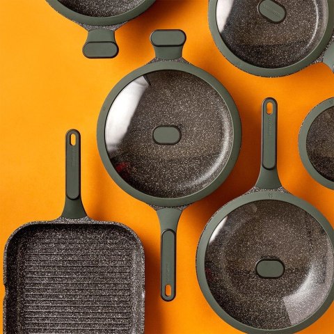 Patelnia granitowa nieprzywierająca indukcja NON-STICK ze szklaną pokrywką IMPERIAL 28 cm 4L NAVA 10-302-012