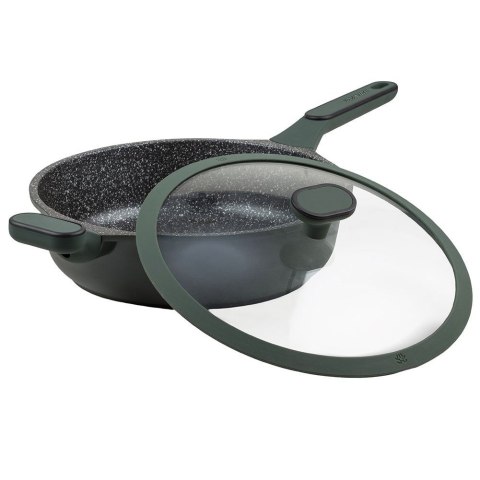 Patelnia granitowa nieprzywierająca indukcja NON-STICK ze szklaną pokrywką IMPERIAL 28 cm 4L NAVA 10-302-012