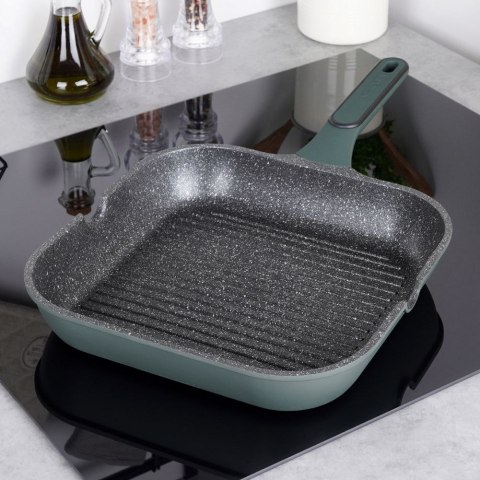 Patelnia grillowa do grillowania GRILL granitowa kwadratowa IMPERIAL 28x28 cm NAVA 10-302-042