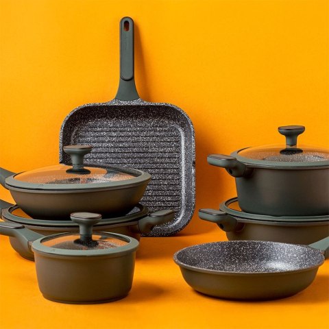 Patelnia grillowa do grillowania GRILL granitowa kwadratowa IMPERIAL 28x28 cm NAVA 10-302-042