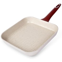 Patelnia grillowa do grillowania GRILL granitowa kwadratowa TERRESTRIAL 27x27 cm NAVA 10-044-010