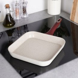 Patelnia grillowa do grillowania GRILL granitowa kwadratowa TERRESTRIAL 27x27 cm NAVA 10-044-010