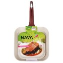Patelnia grillowa do grillowania GRILL granitowa kwadratowa TERRESTRIAL 27x27 cm NAVA 10-044-010
