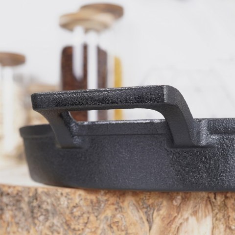 Patelnia grillowa do grillowania GRILL żeliwna 20 cm EXCELLENT HOUSEWARE 110508