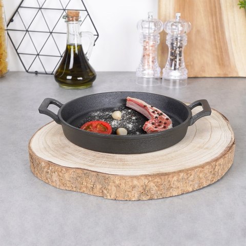 Patelnia grillowa do grillowania GRILL żeliwna 20 cm EXCELLENT HOUSEWARE 110508