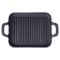 Patelnia grillowa do grillowania GRILL żeliwna 22x18 cm VAGGAN 259307