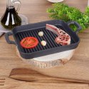 Patelnia grillowa do grillowania GRILL żeliwna 22x18 cm VAGGAN 259307