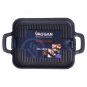 Patelnia grillowa do grillowania GRILL żeliwna 22x18 cm VAGGAN 259307