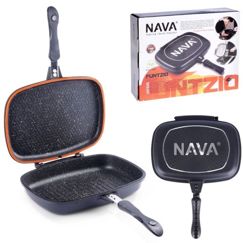 Patelnia grillowa do grillowania granitowa dwustronna GRILL FUNTZIO 32 cm NAVA 10-142-003