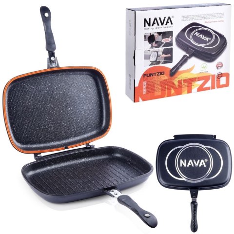 Patelnia grillowa do grillowania granitowa dwustronna GRILL FUNTZIO 36 cm NAVA 10-142-005