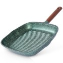 Patelnia grillowa do grillowania granitowa kwadratowa OMEGA 28x28 cm NAVA 10-255-020