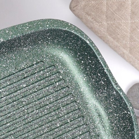 Patelnia grillowa do grillowania granitowa kwadratowa OMEGA 28x28 cm NAVA 10-255-020