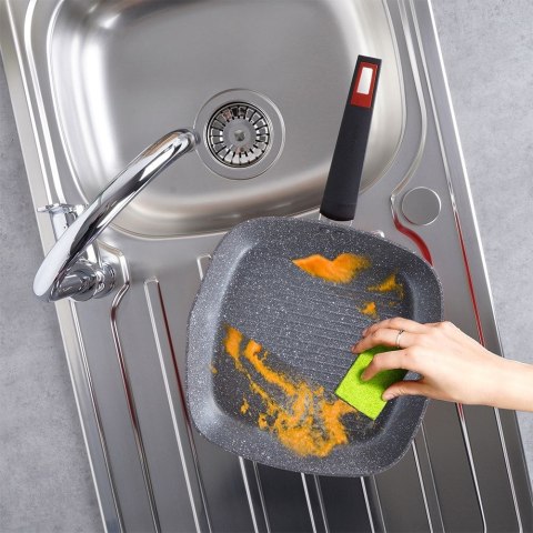 Patelnia grillowa do grillowania granitowa kwadratowa TAURUS 29x29 cm NAVA 10-144-061