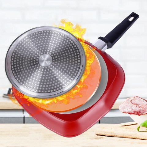 Patelnia grillowa do grillowania granitowa kwadratowa TAURUS 29x29 cm NAVA 10-144-061