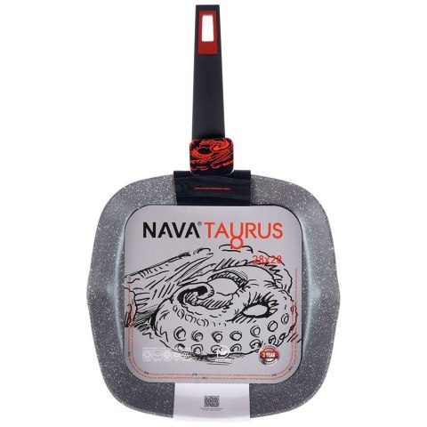 Patelnia grillowa do grillowania granitowa kwadratowa TAURUS 29x29 cm NAVA 10-144-061