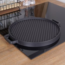 Patelnia grillowa do grillowania żeliwna dwustronna GRILL 37x31 cm VAGGAN 259311