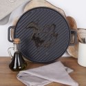 Patelnia grillowa do grillowania żeliwna dwustronna GRILL 37x31 cm VAGGAN 259311