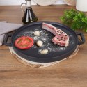 Patelnia grillowa do grillowania żeliwna dwustronna GRILL 37x31 cm VAGGAN 259311