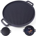 Patelnia grillowa do grillowania żeliwna dwustronna GRILL 37x31 cm VAGGAN 259311