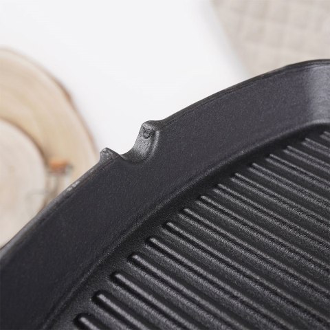 Patelnia grillowa do grillowania żeliwna kwadratowa GRILL 25x25 cm HIT 110573