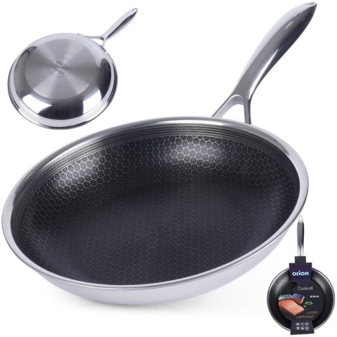 Patelnia stalowa ze stali nierdzewnej NON-STICK indukcja COOKCELL 24 cm ORION 112980