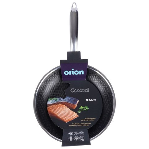 Patelnia stalowa ze stali nierdzewnej NON-STICK indukcja COOKCELL 24 cm ORION 112980