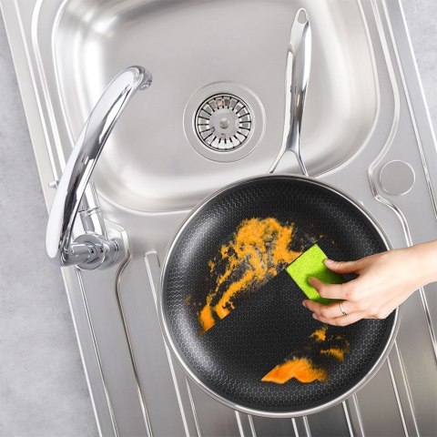 Patelnia stalowa ze stali nierdzewnej NON-STICK indukcja COOKCELL 28 cm ORION 112982