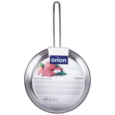 Patelnia stalowa ze stali nierdzewnej indukcja ANETT 26 cm ORION 112961