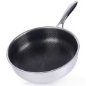 Patelnia stalowa ze stali nierdzewnej indukcja głęboka COOKCELL 26 cm ORION 112981