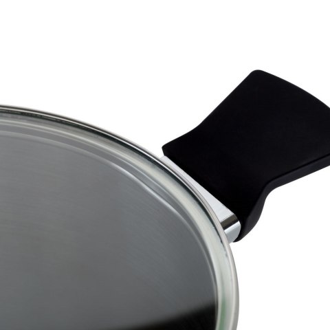 Patelnia stalowa ze stali nierdzewnej indukcja ze szklaną pokrywką ACER 28 cm 4.7L NAVA 10-268-021