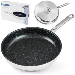 Patelnia stalowa ze stali nierdzewnej nieprzywierająca indukcja 28 cm VILDE 199019