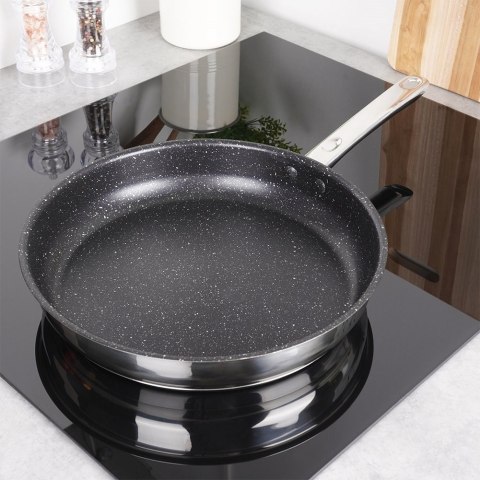 Patelnia stalowa ze stali nierdzewnej nieprzywierająca indukcja 28 cm VILDE 199019