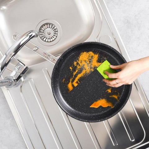 Patelnia stalowa ze stali nierdzewnej nieprzywierająca indukcja 28 cm VILDE 199019