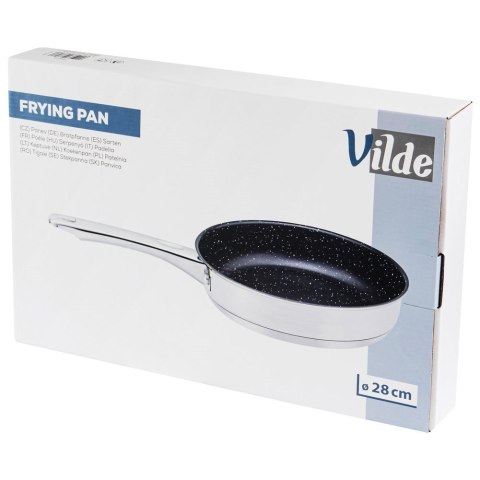 Patelnia stalowa ze stali nierdzewnej nieprzywierająca indukcja 28 cm VILDE 199019