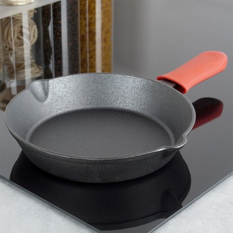 Patelnia żeliwna z nakładką silikonową na indukcję ciężka CAST LINE 20 cm VILDE 199034