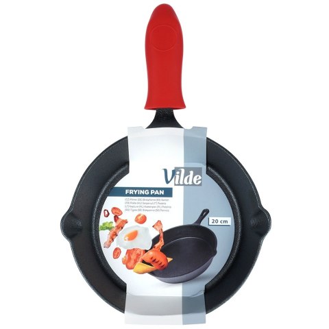 Patelnia żeliwna z nakładką silikonową na indukcję ciężka CAST LINE 20 cm VILDE 199034