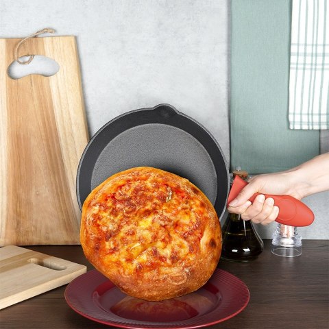 Patelnia żeliwna z silikonową nakładką na indukcję ciężka CAST LINE 25 cm VILDE 199035