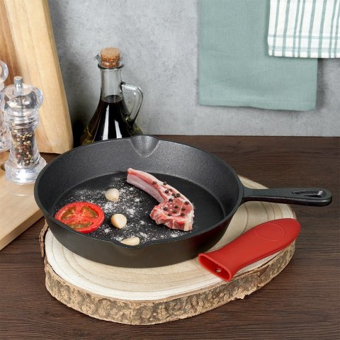 Patelnia żeliwna z silikonową nakładką na indukcję ciężka CAST LINE 25 cm VILDE 199035