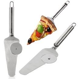 Łopatka z nożem do krojenia pizzy stalowa 28cm ORION 144707