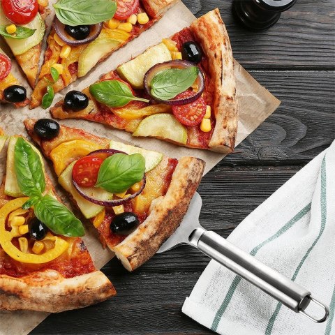 Łopatka z nożem do krojenia pizzy stalowa 28cm ORION 144707