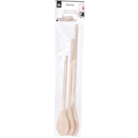 Łyżki kuchenne drewniane 3-ele EXCELLENT HOUSEWARE 140101