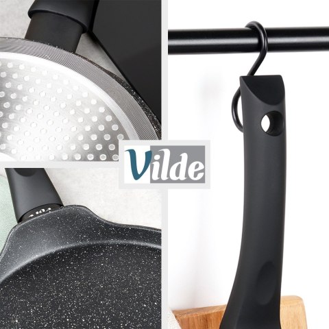 Patelnia do naleśników naleśnikowa granitowa BLACK LINE 24 cm VILDE 199077